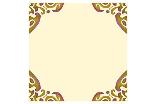 Square Background With Swirl Ornament Design png