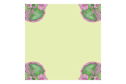 Square Background With Pink Flower And Flora Ornament Design png