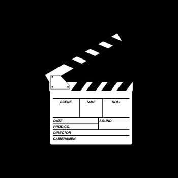 Clapper Board for Cinematography Concept, Movie or Film. Vector Illustration