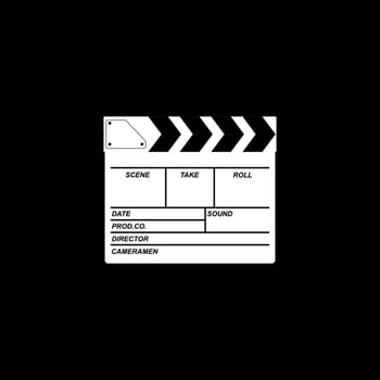 Clapper Board for Cinematography Concept, Movie or Film. Vector Illustration