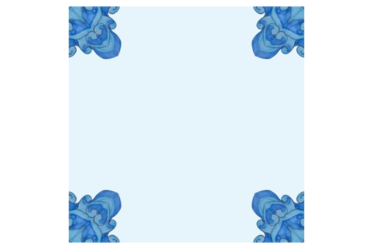 Square Background With Blue Water Wave Ornament Design png