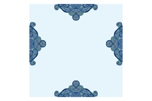 Square Background With Blue Water Wave Ornament Design png