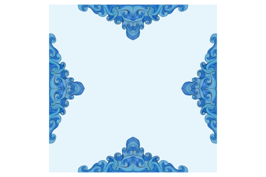 Square Background With Blue Water Wave Ornament Design png