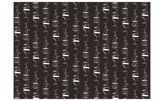 Flamingo Line Art Pattern Background Design png