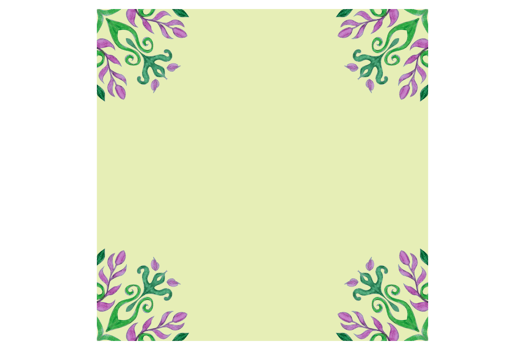 Green Background With Decorative Floral Ornaments png