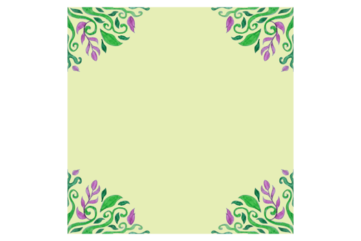 Green Background With Decorative Floral Ornaments png