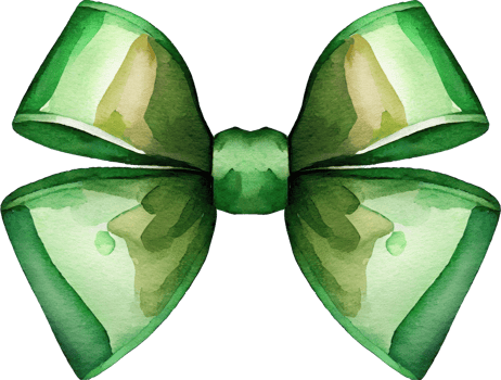 Green Bow St. Patrick's Day Watercolor png