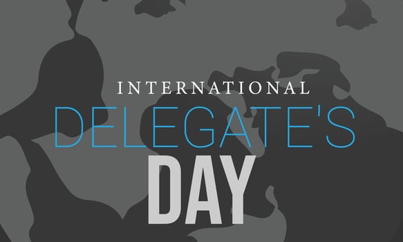 International Delegate's Day. Template for background, banner, card, poster vector
