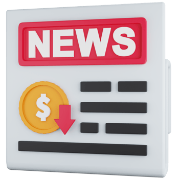 3D Icon Illustration Declining Financial News png
