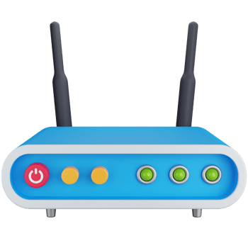 3D Icon Illustration Router Wireless png