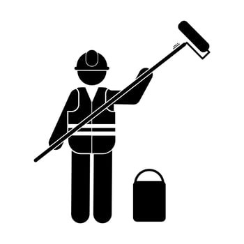 demolition. destruction. demolishing. demolishment.construction worker vector