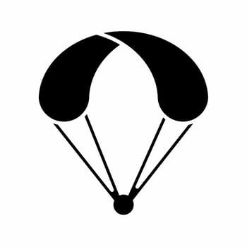 Parachute icon vector simple illustration.