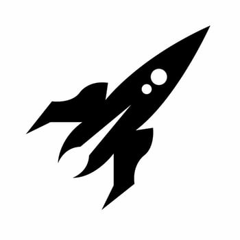 Rocket icon vector simple illustration.