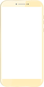 New realistic mobile gold smartphone modern style png
