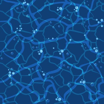 Seamless pattern of blue swimming pool. Texture of water, sea vector