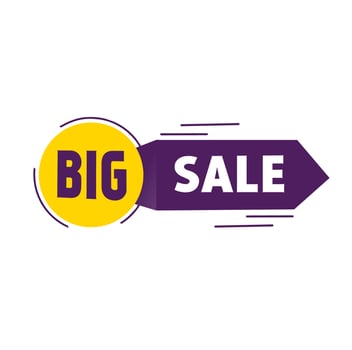Big sale banner. Discount promotion design template. vector illustration on white background.
