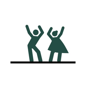 international dance day icon, simple icon dance with elegance concept vector