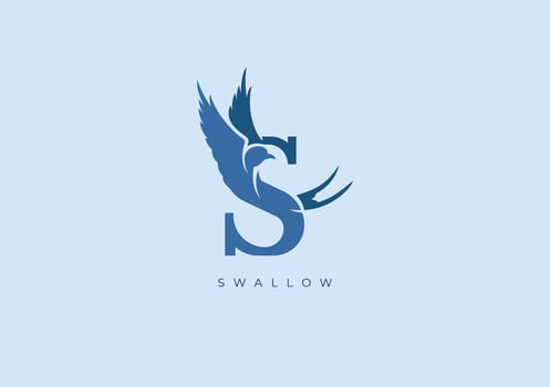 SWALLOW S MONOGRAM, VECTOR LOGO