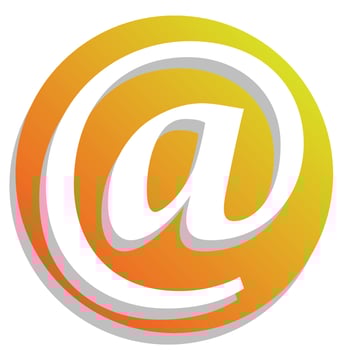 Icon Of Email Orange Flat vector