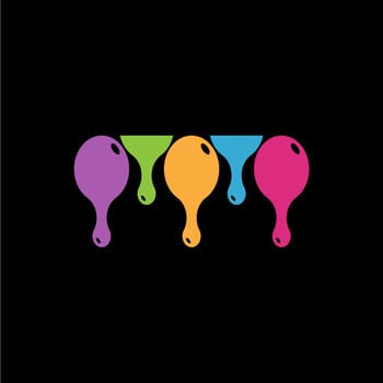 splash ballon paint logo colourfull vector template design