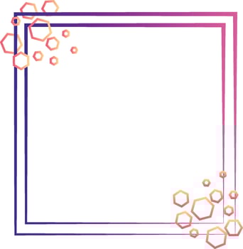 Purple Frame With Polygon Edges vector
