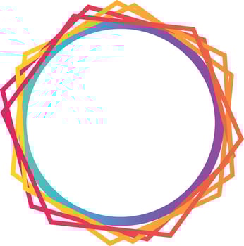 Abstract Hexagon Colorful Frame Design vector