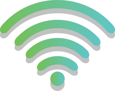 Flat Modern Wireless Network Icon vector