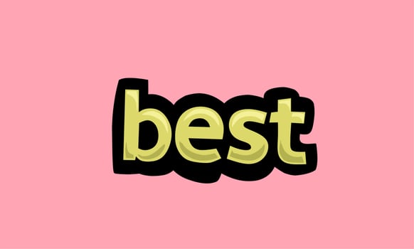best man writing vector design on a pink background