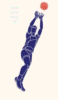 Gaelic Football Male Player Jumping Action vector