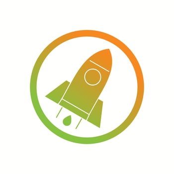 Beautiful Rocket Vector Glyph icon