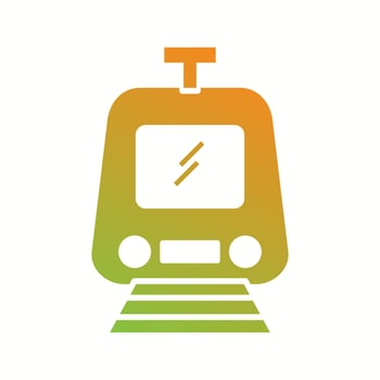 Beautiful Train Vector Glyph Icon
