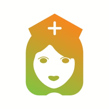 Beautiful Nurse Vector Glyph icon