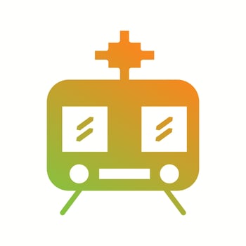 Beautiful Train Vector Glyph Icon