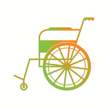 Beautiful Wheelchair Vector Glyph icon