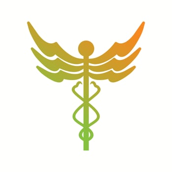 Beautiful Caduceus Vector Glyph icon