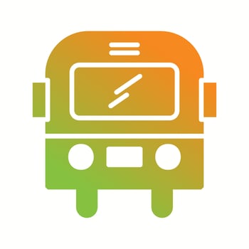 Beautiful Bus Vector Glyph icon