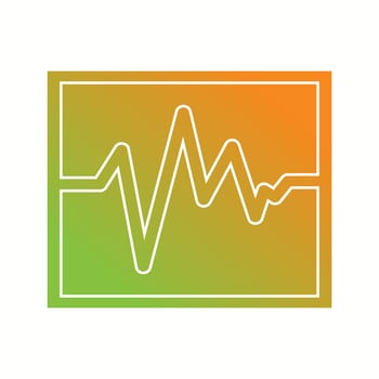 Beautiful ECG Vector Glyph icon