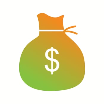 Beautiful Money bag Vector Glyph Icon