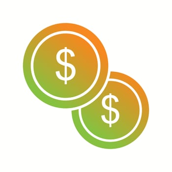 Beautiful Dollar coins Vector Glyph Icon