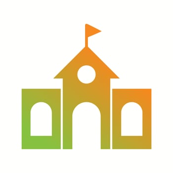 Beautiful College Vector Glyph Icon