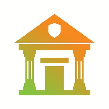 Beautiful Bank Vector Glyph Icon