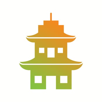 Beautiful Temple Vector Glyph Icon