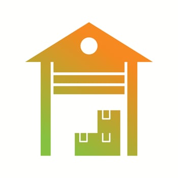Beautiful warehouse Vector Glyph Icon