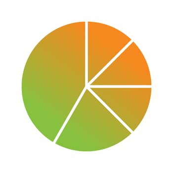 Beautiful Pie chart Vector Glyph icon