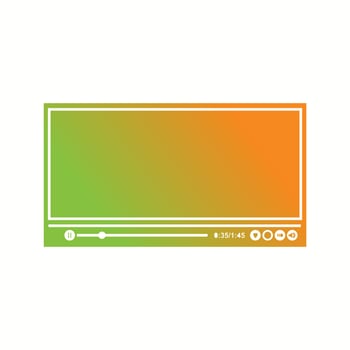 Beautiful Video player Vector Glyph icon