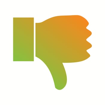 Beautiful Dislike Vector Glyph icon