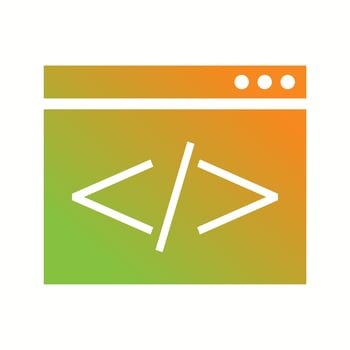 Beautiful Coding Vector Glyph icon