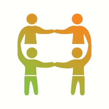 Beautiful Teamwork Vector Glyph icon