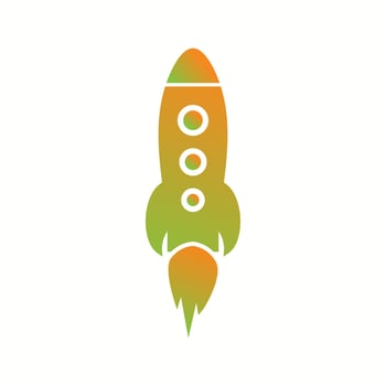 Beautiful Rocket Vector Glyph icon