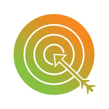 Beautiful Target Vector Glyph icon